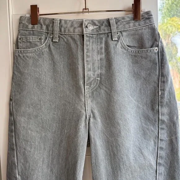 TOPSHOP Idol Mom jeans with twisted seams in light grey size W26 L30 - Picture 2 of 9